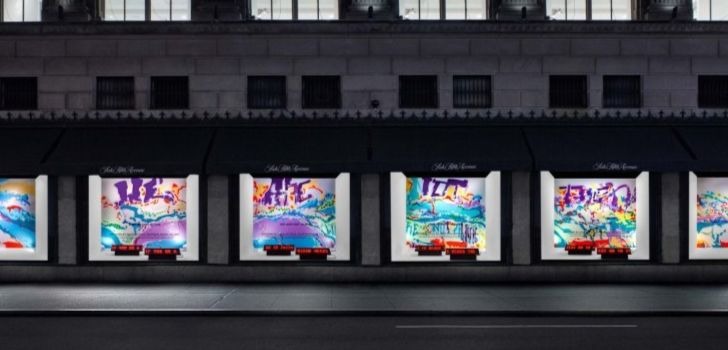 Saks fills Fifth Avenue mural with colors  