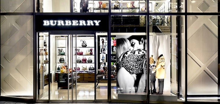 Storefront of company's Burberry