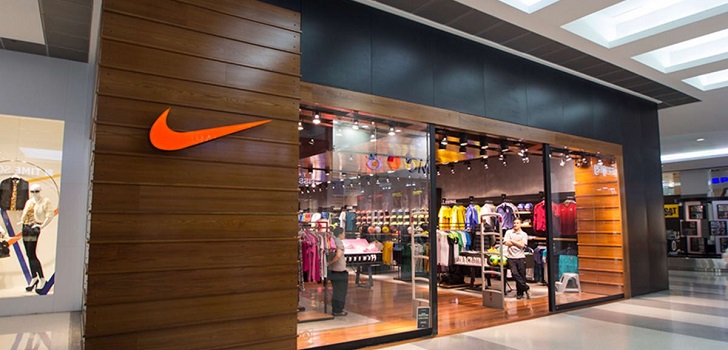 Entrance of a Nike store